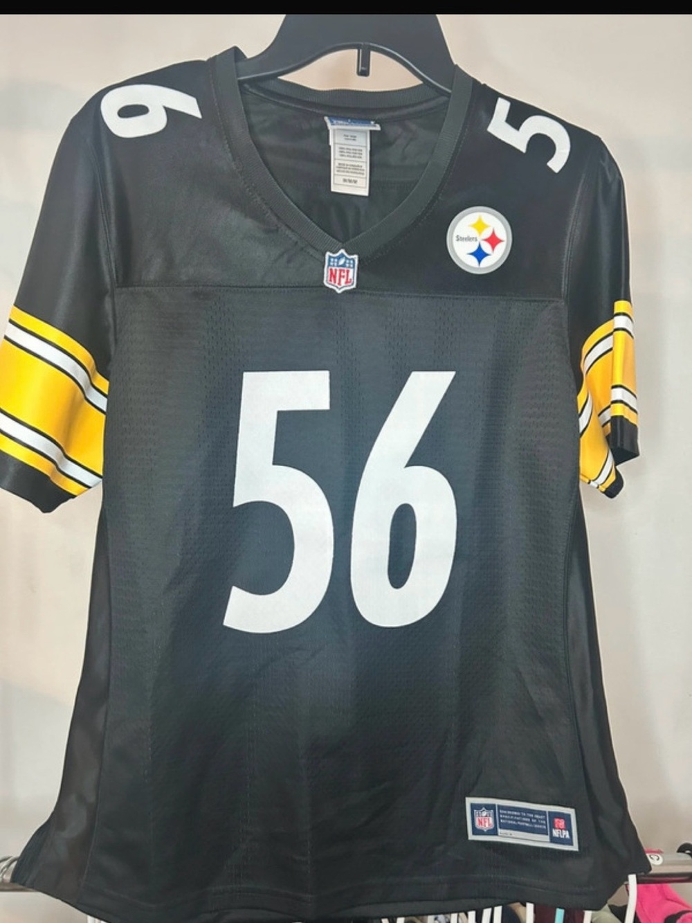 NFL Pittsburgh Steelers Women’s#56 Jersey - Black & Gold